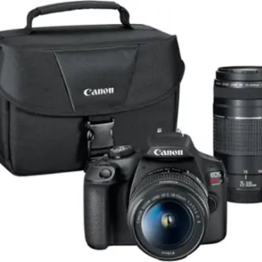 Canon - EOS Rebel T7 DSLR Video Two Lens Kit